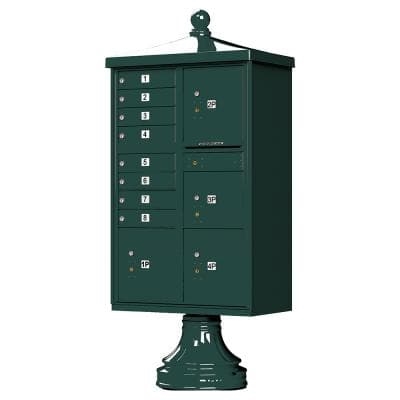 8 Door USPS Approved Post Mounted Exterior Mailbox
